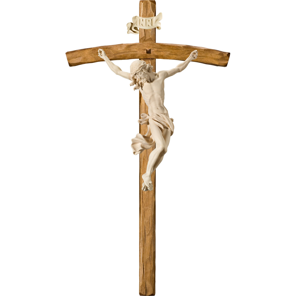 Cristo Barroco en cruz arqueada